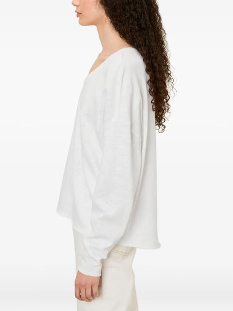 American Vintage Sonoma long-sleeve V-neck T-shirt - White