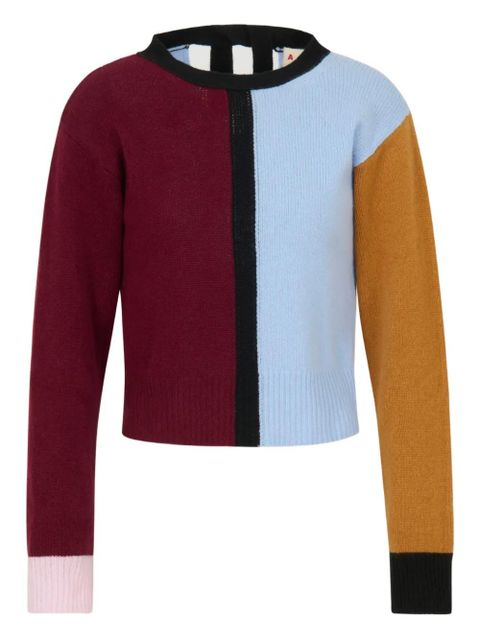 Marni colour-block long-sleeve sweater - Blue - zdjęcie produktu nr 1