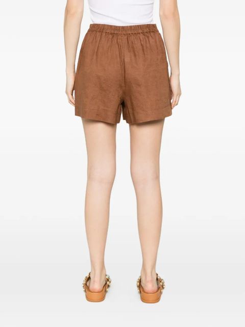 MC2 Saint Barth Amani pleated shorts - Brown