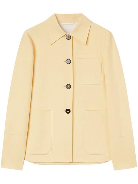 Jil Sander point-collar cotton shirt jacket - Yellow - zdjęcie produktu nr 1