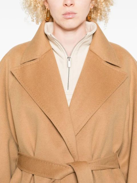 Maje belted wrap coat - Brown