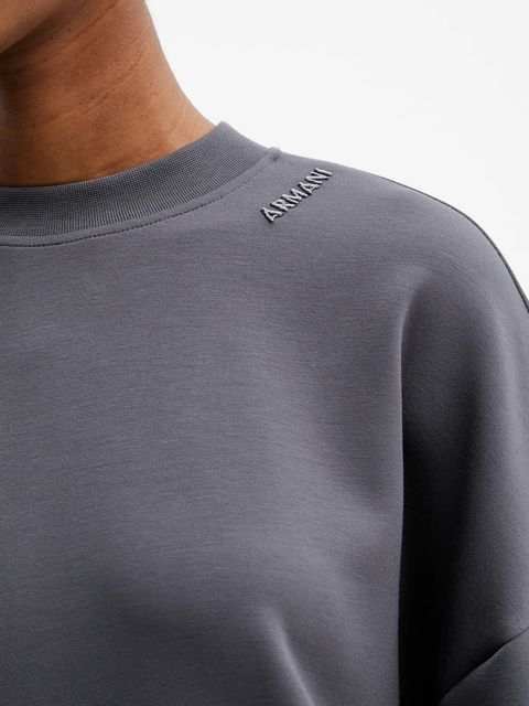 Armani Exchange bluza damska kolor szary gładka XW000740 AF16111