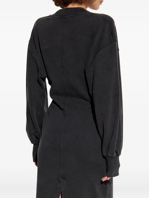 The Attico V-neck balloon-sleeve midi dress - Grey