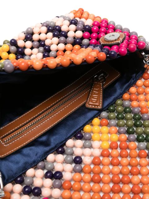 STAUD Timmy beaded shoulder bag - Orange