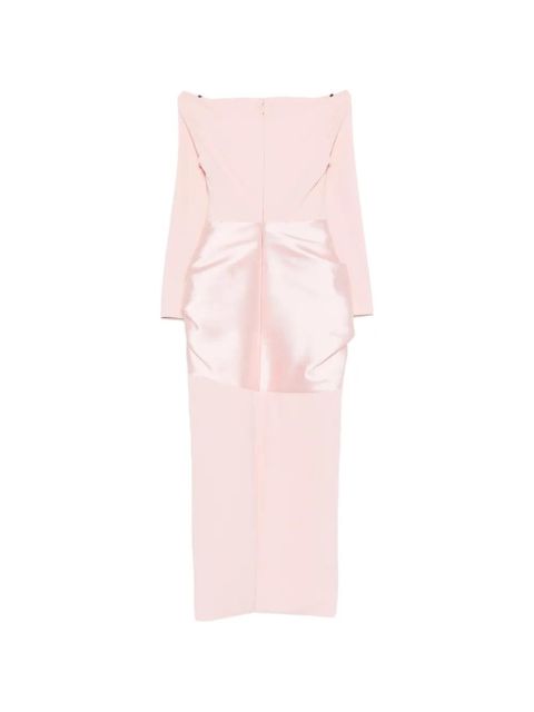 Solace London Rhianne long-sleeve maxi dress - Pink