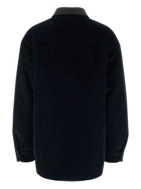 Miu Miu corduroy-collar overshirt - Blue - zdjęcie produktu nr 2