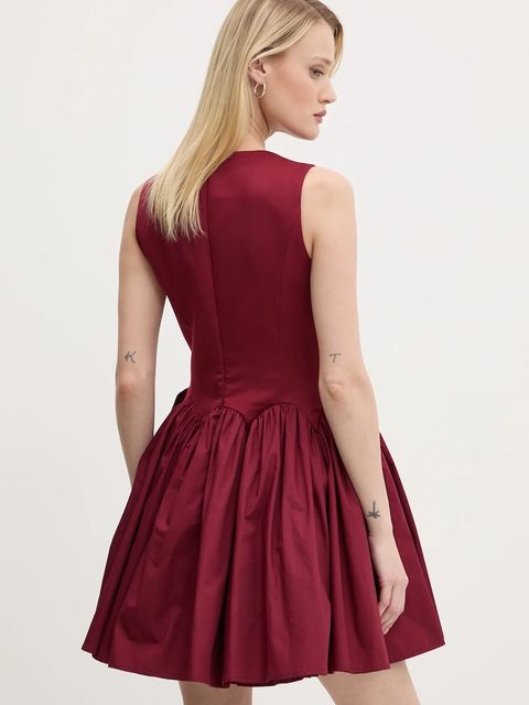 Never Fully Dressed sukienka Mini Monika kolor bordowy mini rozkloszowana NFDDR1918