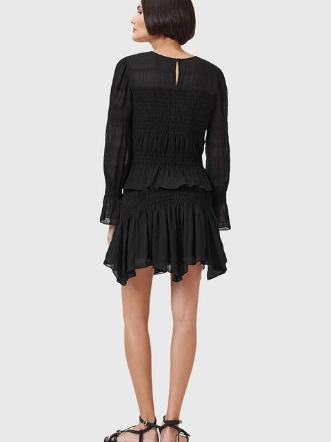 AllSaints spódnica PAMELA kolor czarny mini rozkloszowana W039RC