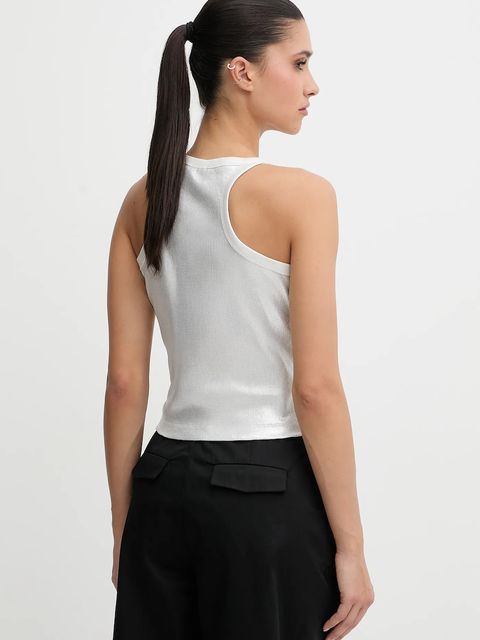 Karl Lagerfeld Jeans top kolor srebrny B1W17052