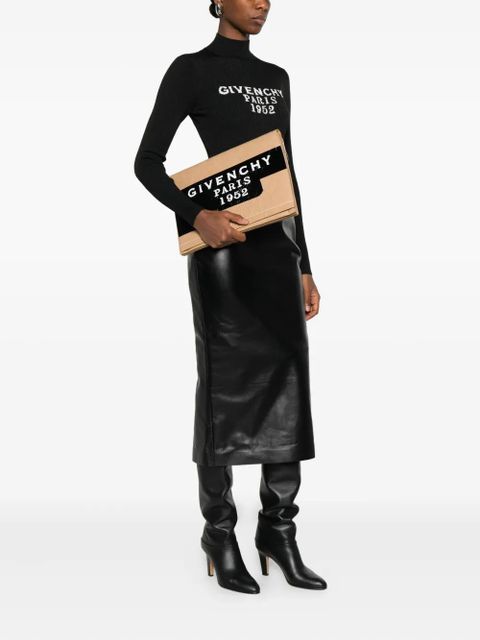 Givenchy logo-print clutch bag - Neutrals - zdjęcie produktu nr 2