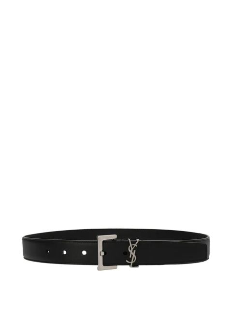 Saint Laurent monogram smooth leather belt - Black - zdjęcie produktu nr 1