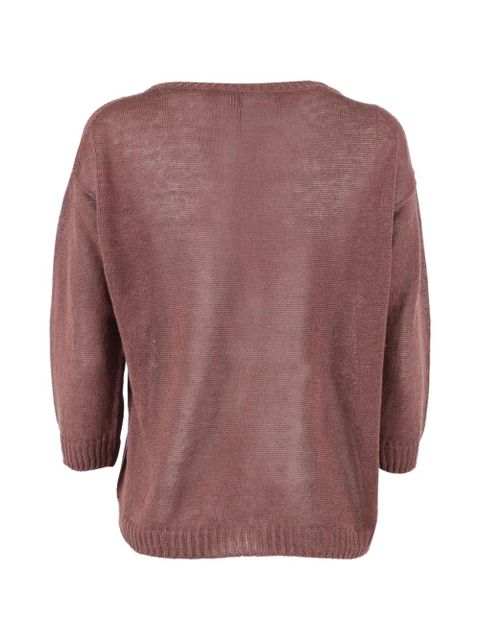 Weekend Max Mara round-neck knitted top - Brown