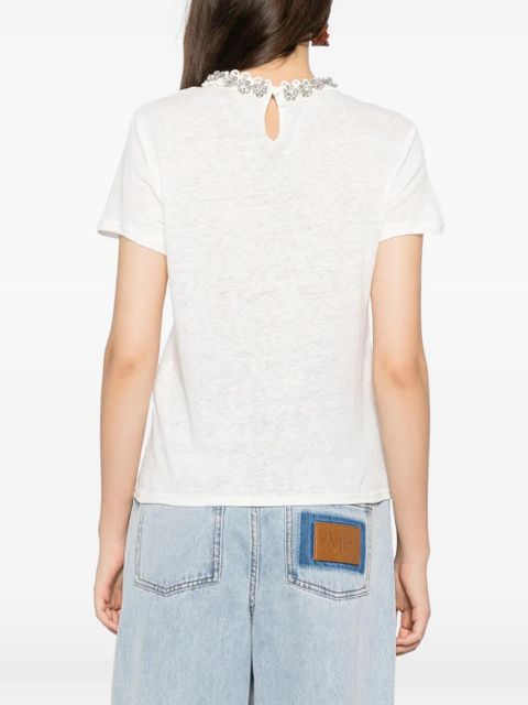 ZIMMERMANN crystal-embellished T-shirt - White