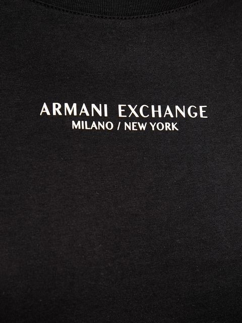 Armani Exchange t-shirt bawełniany damski kolor czarny XW001455 AF10356