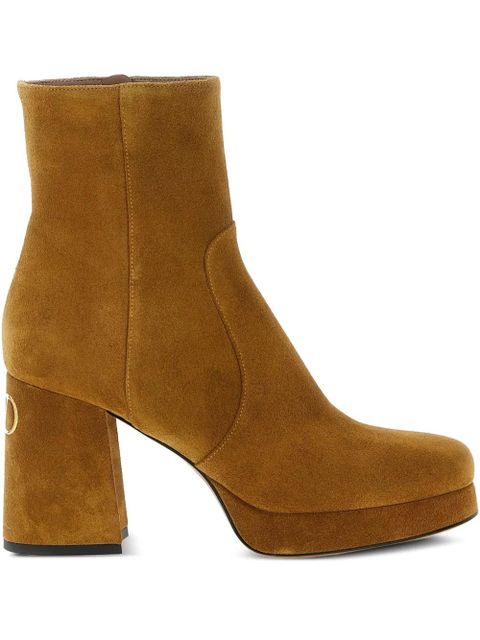 Valentino Garavani 90mm Fawcette platform VLogo Signature ankle boots - Neutrals - zdjęcie produktu nr 1