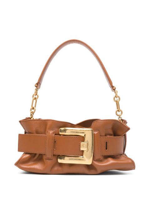 Balmain buckle-chain leather tote bag - Brown - zdjęcie produktu nr 1