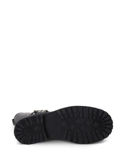 Off-White Off Track buckle-detail leather high boots - Black
