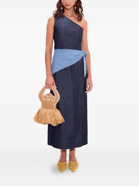 Simon Miller Belem chambray one-shoulder midi dress - Blue - zdjęcie produktu nr 2