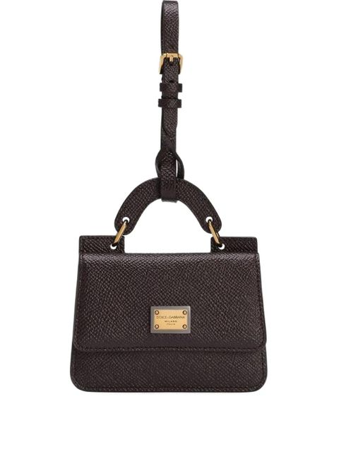 Dolce & Gabbana textured leather mini bag wallet - Black - zdjęcie produktu nr 1