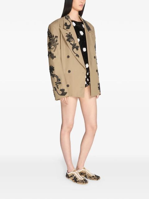 DRIES VAN NOTEN embroidered blazer - Neutrals