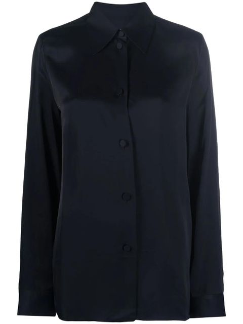Jil Sander classic collar buttoned blouse - Blue - zdjęcie produktu nr 1