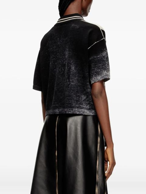 Diesel M-Oliba abstract-print polo shirt - Neutrals