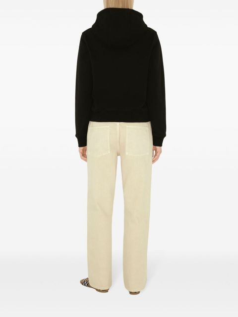 Burberry Check Label hoodie - Black