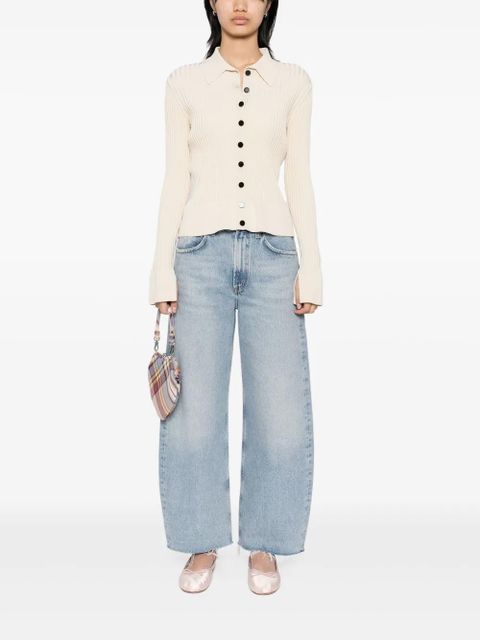 AGOLDE low curve fray jeans - Blue