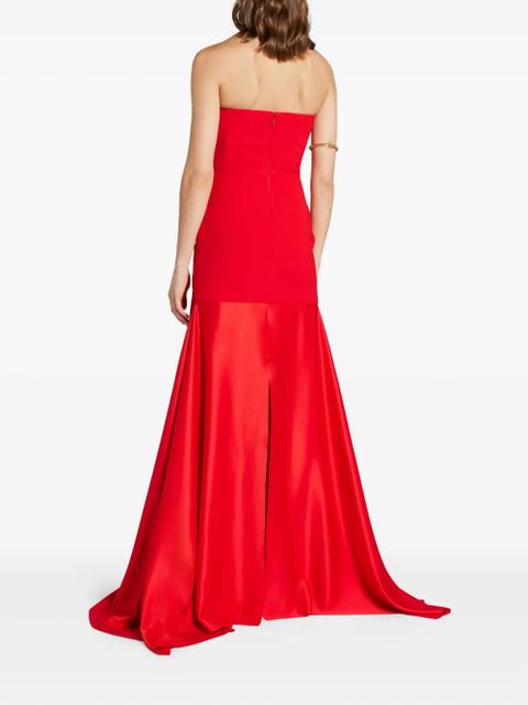 Solace London The Alessandra strapless-flared maxi dress