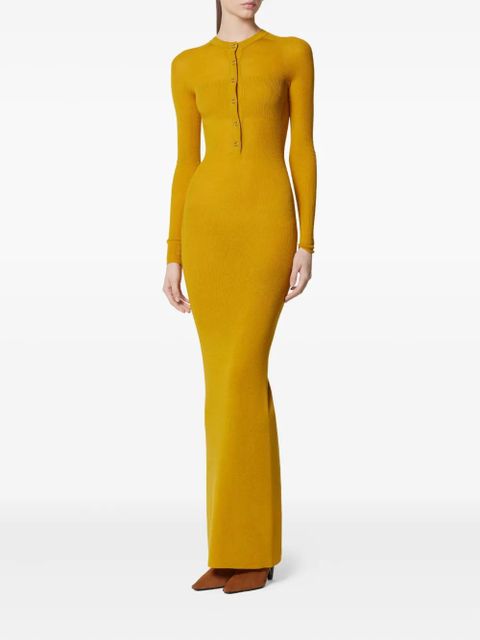 Versace long-sleeve ribbed-knit dress - Yellow - zdjęcie produktu nr 2