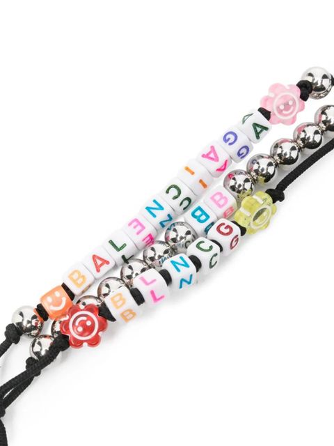 Balenciaga flower-beads keyrings - Black