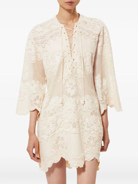 ISABEL MARANT Solara floral-tie dress - Neutrals