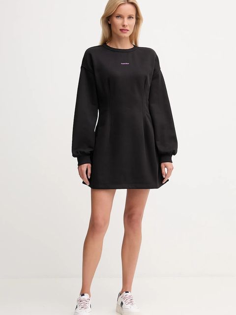 Calvin Klein Jeans sukienka bawełniana kolor czarny mini rozkloszowana LV047D227G - zdjęcie produktu nr 2