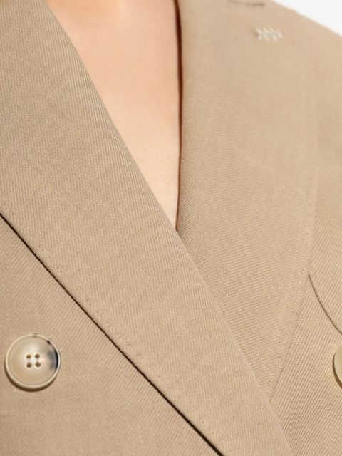 Max Mara double-breasted hemp blazer - Neutrals