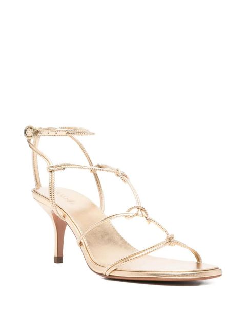 Ba&Sh 80mm knotted leather sandals - Gold