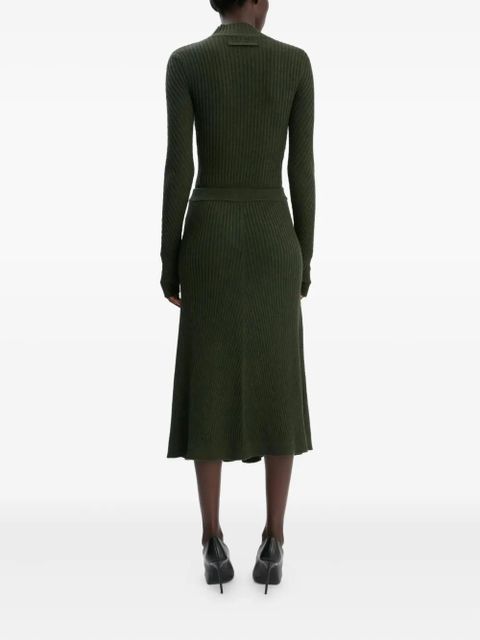 Victoria Beckham ribbed high-neck sweater - Green