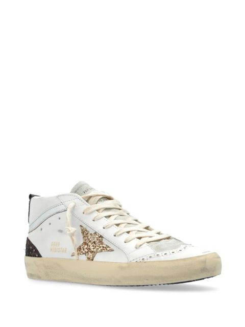 Golden Goose Mid Star glitter-detail sneakers - White