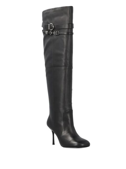 PINKO leather knee-length boots - Black - zdjęcie produktu nr 2