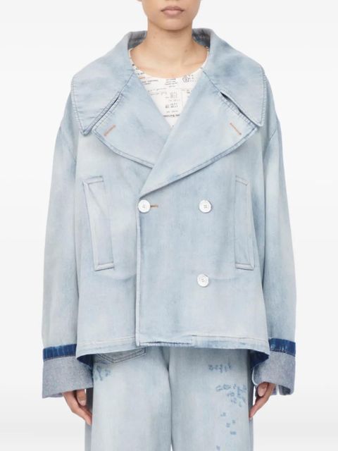 MM6 Maison Margiela buttoned-up cotton jacket - Blue