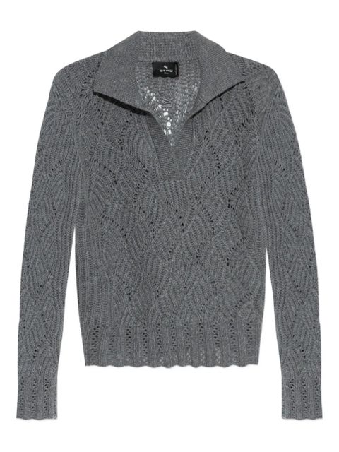 ETRO cable-knit cashmere sweater - Grey