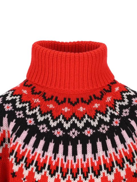 BOGNER patterned roll-neck sweater - Orange