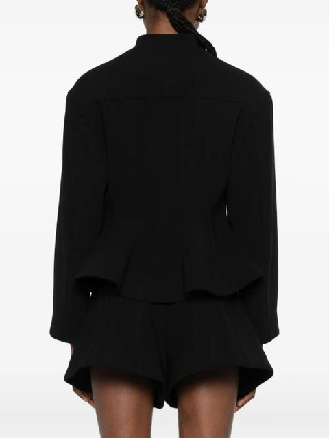 SANDRO peplum-hem jacket - Black
