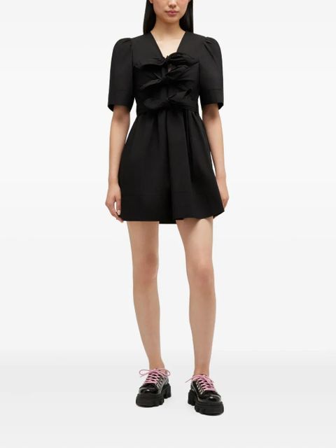 GANNI bow belted mini dress - Black - zdjęcie produktu nr 2