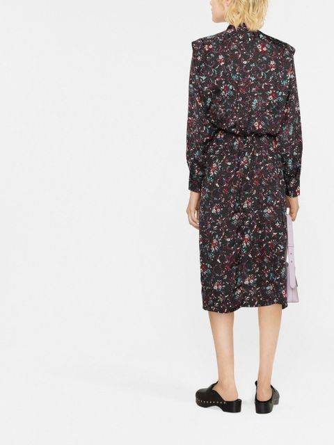 MARANT ÉTOILE Okleya floral-print midi dress - Black