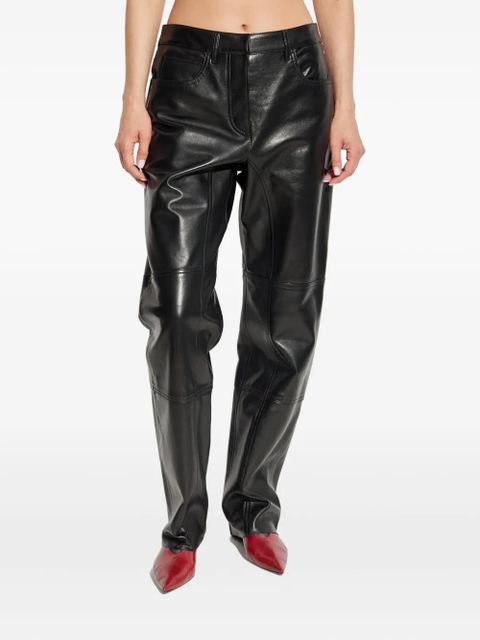 Jil Sander leather trousers - Black