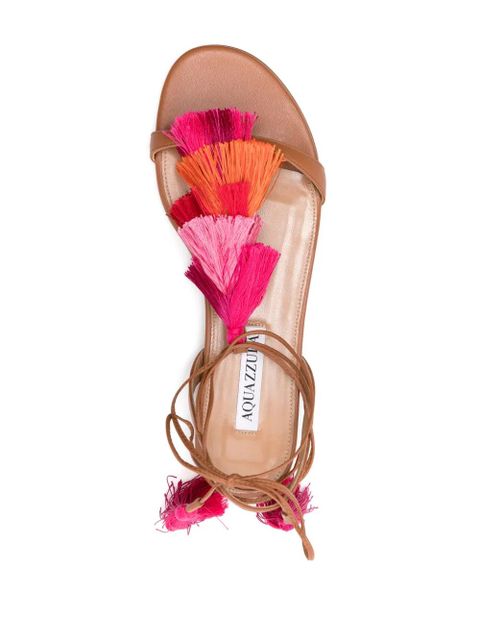 Aquazzura Capri tassel-detail sandals - Brown