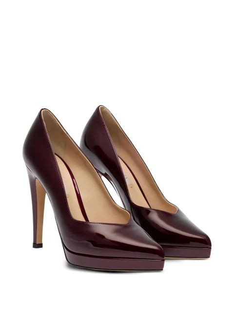 Casadei 100mm Samurai Michelle platform pointed-toe pumps - Red