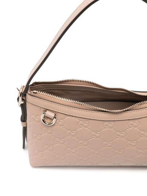 Gucci small GG-embossed zip shoulder bag - Pink