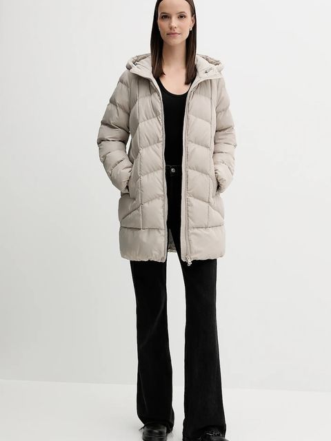 Geox kurtka ANYLLA kolor beżowy zimowa oversize W4628Q T3144 - zdjęcie produktu nr 2