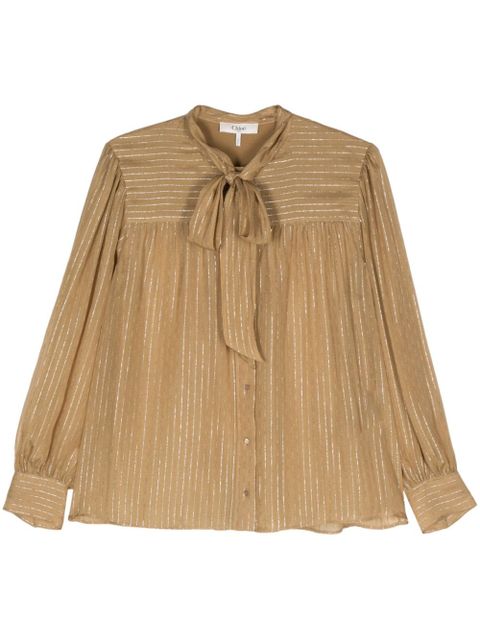 Chloé lurex silk blouse - Green - zdjęcie produktu nr 1